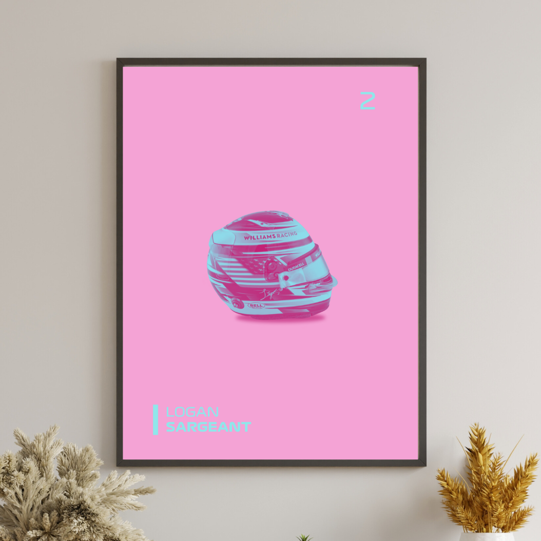 Formula 1 Driver Helmet Poster